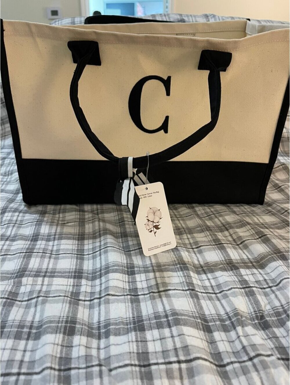 NWT | Topo Designs | Top Design Canvas Tote Bag Cream & Black